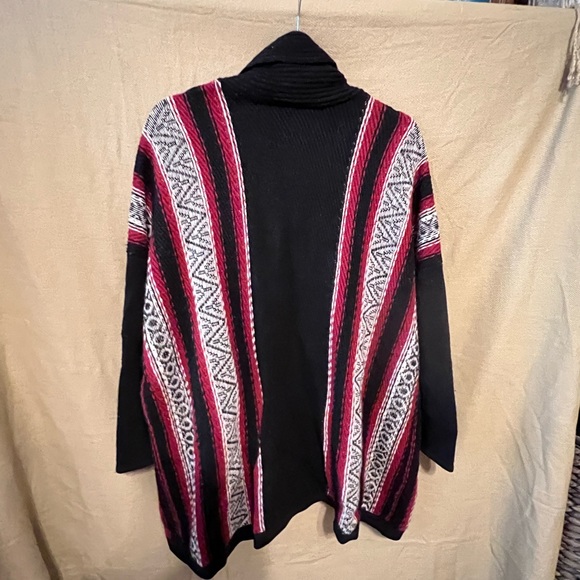 S J Jill Boho Fair Isle Tribal Aztec Open Front Cardigan - Picture 4 of 9